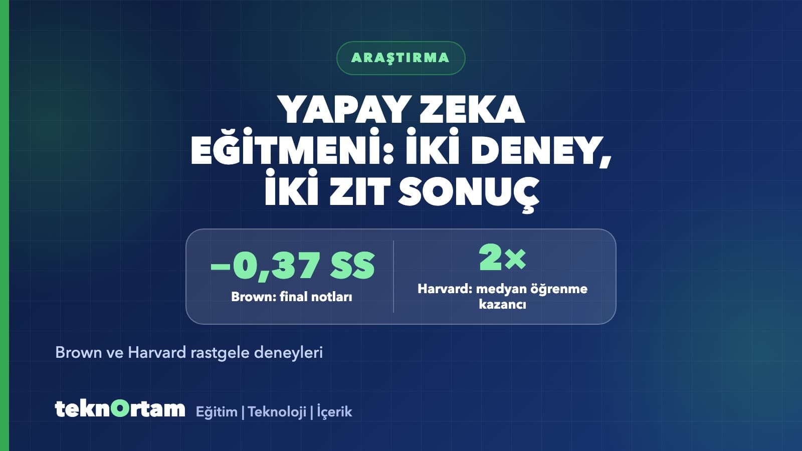 Yapay Zeka Eğitmeni Notları Düşürdü mü? İki Rastgele Deney, İki Zıt Sonuç